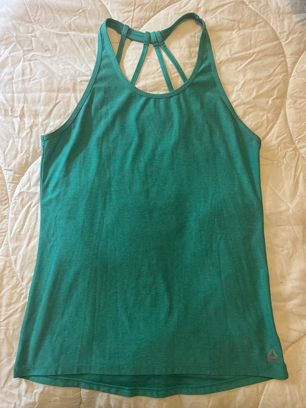 Reebok Teal Strappy Racerback Tank Top